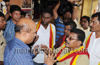 KRV protest against screening of Tamil movie on Kannada Rajyotsava day